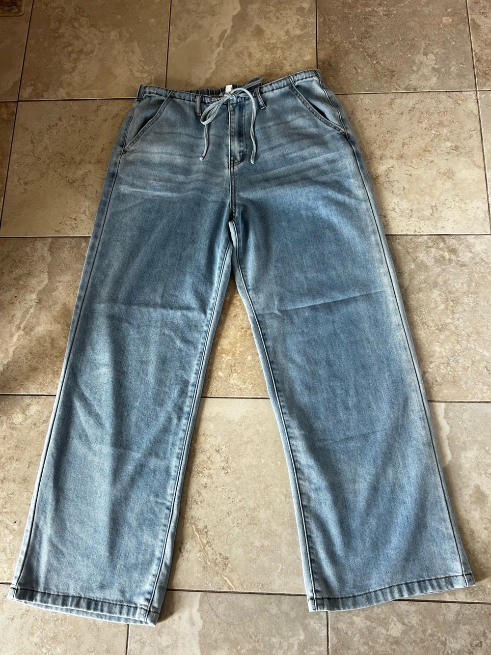 Indigo Rein Relaxed Wide Leg Jeans Large - Picture 2 of 4